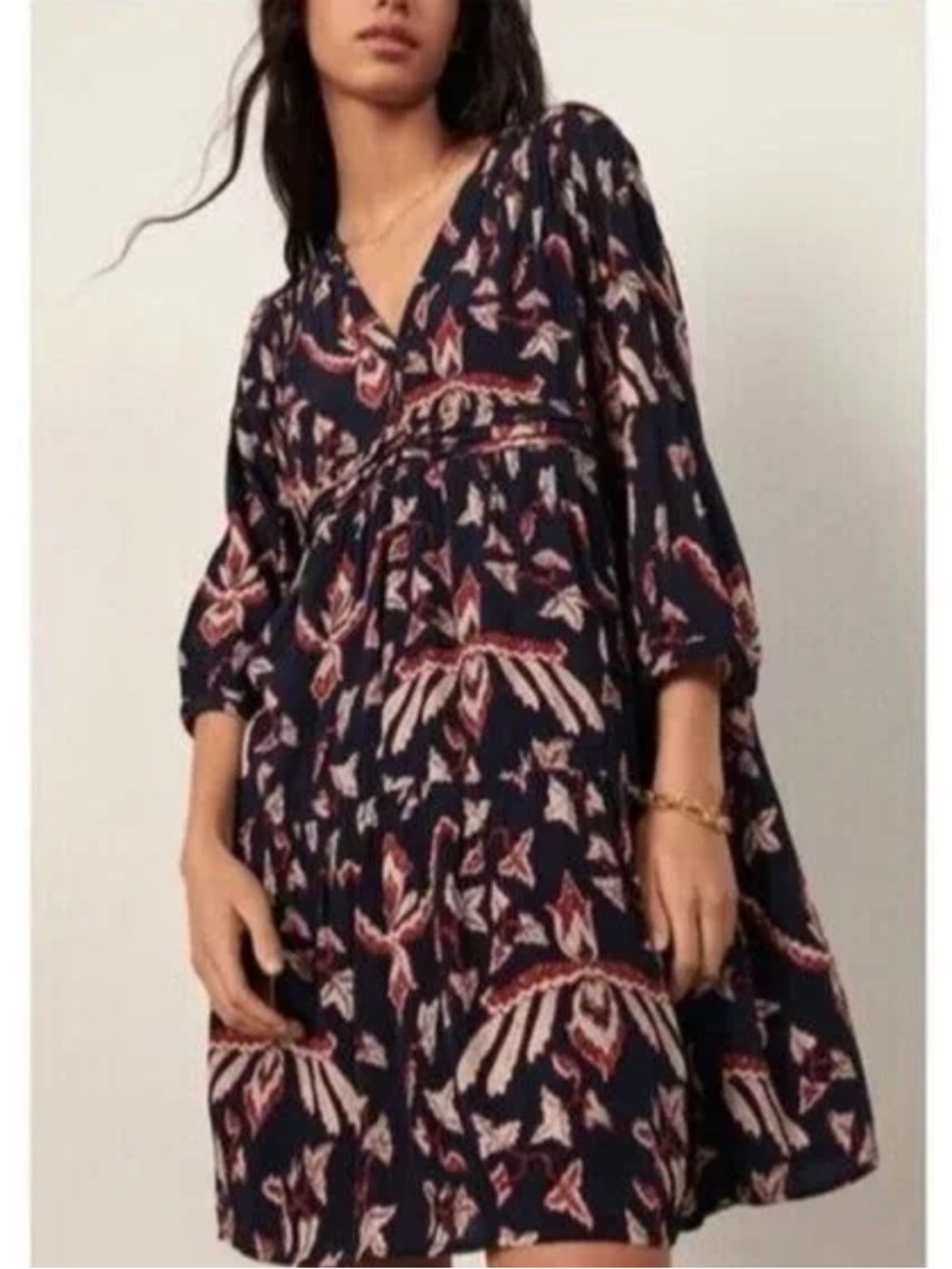 ba&sh Calix V-Neck Dress | Size Large